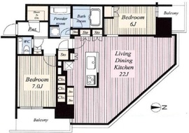THE TOYOSU TOWER 18階 間取り図