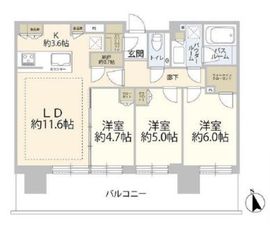 シティタワーズ東京ベイ 18階 間取り図