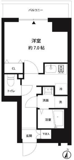 コスモリード錦糸町 801 間取り図