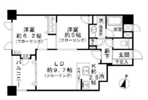 グランシティ日本橋人形町 8階 間取り図