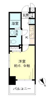レジデンシア麻布十番 1103 間取り図