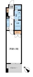 フィオーレ月島 205 間取り図