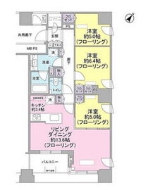 ル・サンク大崎ウィズタワー 21階 間取り図