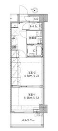 クリアルプレミア明大前 508 間取り図