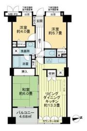 ライオンズシティ武蔵小杉 4階 間取り図