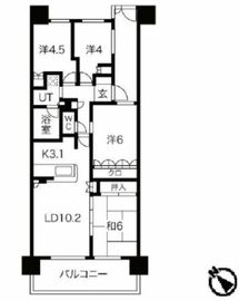 ナイスクオリティス横濱鶴見 6階 間取り図