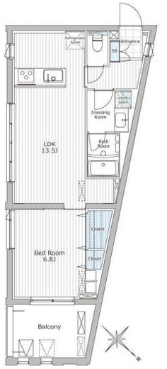 グランクリュ若松町 404 間取り図