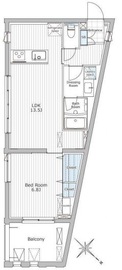グランクリュ若松町 404 間取り図