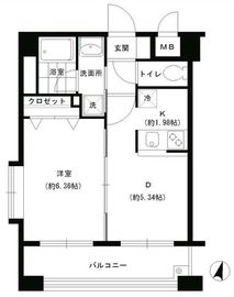 パークヒル三ツ沢 406 間取り図