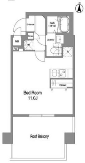 コンフォリア北池袋 1104 間取り図