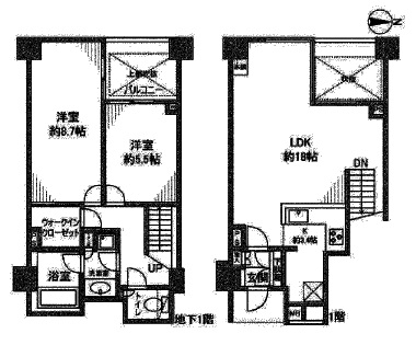 オープンレジデンス高輪台 1階 間取り図