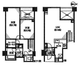 オープンレジデンス高輪台 1階 間取り図