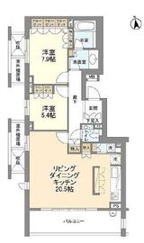 パークハウス代沢プレイス 6階 間取り図