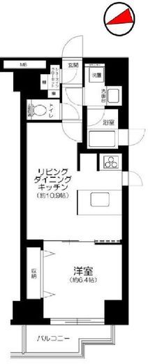 ハピネ蔵前鳥越 7階 間取り図