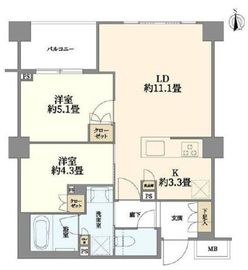 ブランズ本郷真砂 2階 間取り図