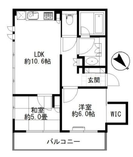 ピアース初台 4階 間取り図
