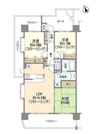 クレストフォルム武蔵小杉 8階 間取り図
