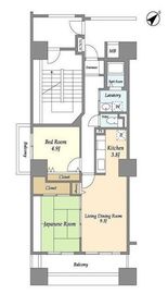 晴海アーバンプラザ 1214 間取り図