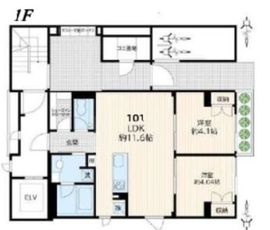 Fullea若松河田 101 間取り図