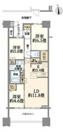 プラウドシティ日吉レジデンスⅠ 3階 間取り図