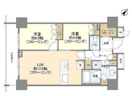 パークタワー豊洲 10階 間取り図
