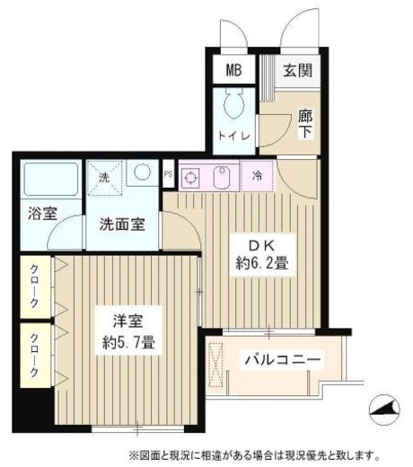 ラフィーネ港北 404 間取り図