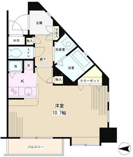 パークヒルズ元住吉 201 間取り図