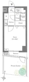 クレッセント白金 1階 間取り図