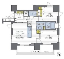 イニシアイオ東中野 7階 間取り図