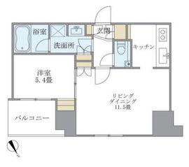 ワテラスタワーレジデンス 22階 間取り図