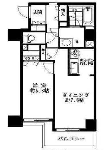 ルピナス高輪台 5階 間取り図
