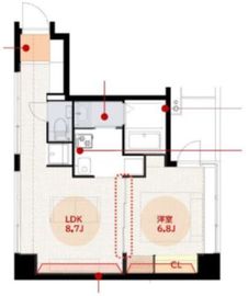 S-FORT日本橋箱崎 704 間取り図