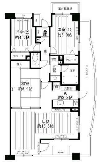 ミレニアムコート青葉台 307 間取り図