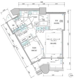 パークタワー勝どきミッド/サウス 9階 間取り図