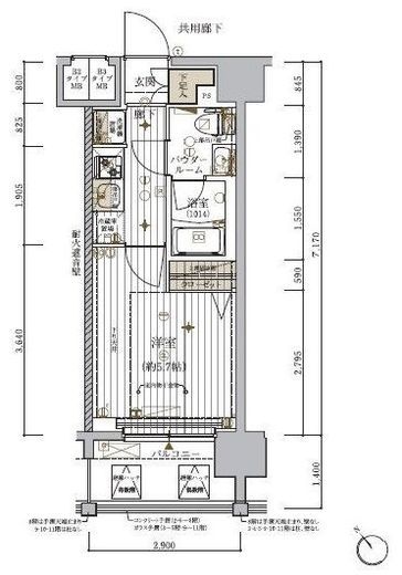 メインステージ東神奈川 8階 間取り図