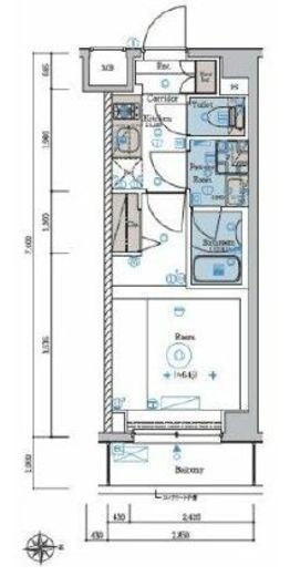 SYFORME YOKOHAMA-SAKURAGICHO (シーフォルム横濱桜木町) 4階 間取り図