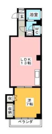 麻布十番ハイツ 7階 間取り図