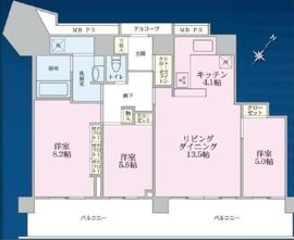 横浜シティタワー馬車道 23階 間取り図