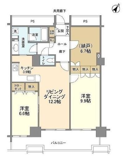 トルナーレ日本橋浜町 14階 間取り図