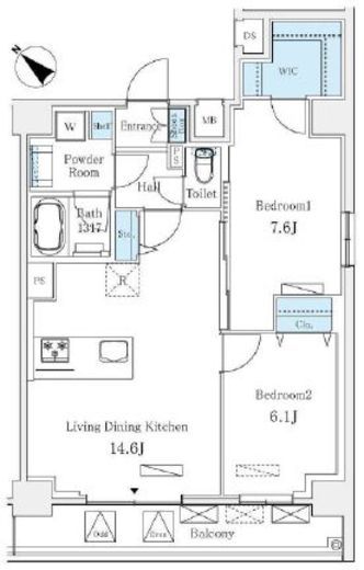 LUMICITY月島 201 間取り図