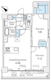 LUMICITY月島 301 間取り図