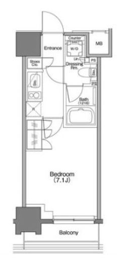 ザ・パークハビオ横浜白楽 905 間取り図