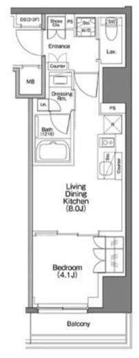 ザ・パークハビオ横浜白楽 501 間取り図