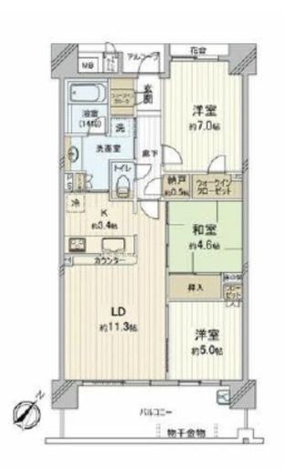 川崎サイトシティ 4階 間取り図