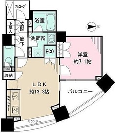 パークハウスオー・タワー 8階 間取り図