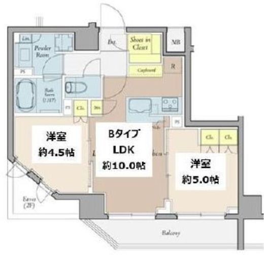 クレストコート世田谷松原 402 間取り図