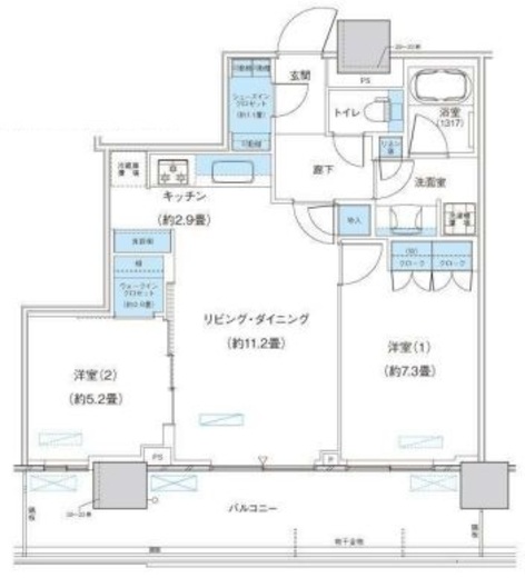 パークシティ柏の葉キャンパス ザ・ゲートタワー ウエスト 2401 間取り図