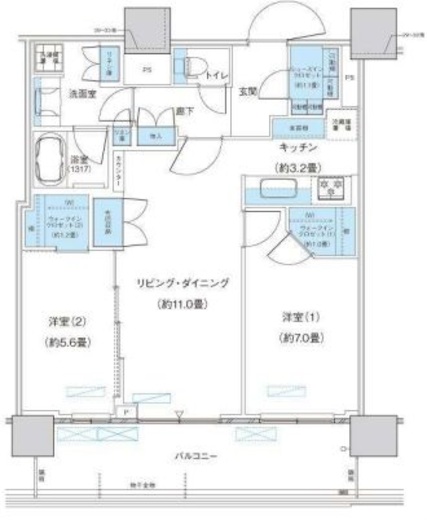 パークシティ柏の葉キャンパス ザ・ゲートタワー ウエスト 2903 間取り図