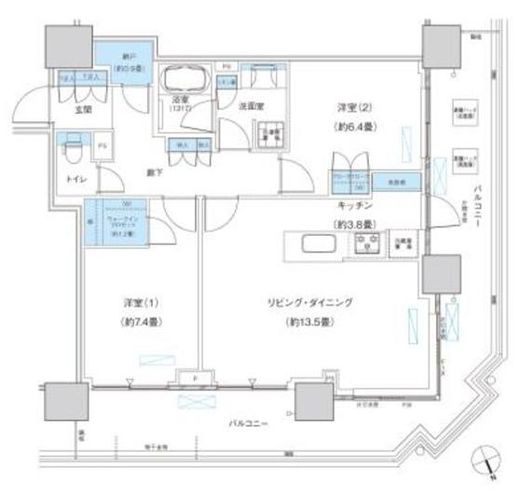 パークシティ柏の葉キャンパス ザ・ゲートタワー ウエスト 3005 間取り図