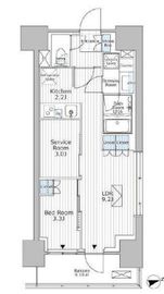 パークアクシス市川 413 間取り図